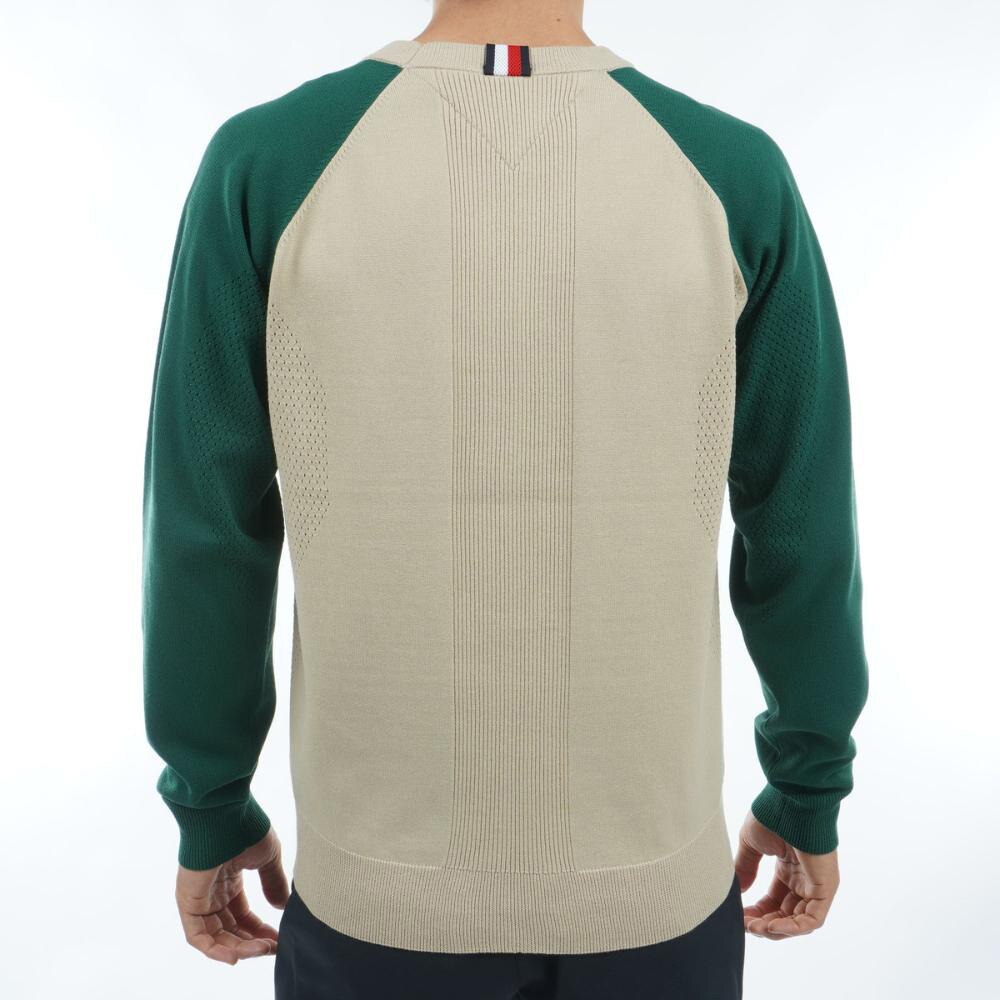 トミー ヒルフィガー ゴルフ（TOMMY HILFIGER GOLF）（メンズ）ゴルフウェア 長袖 フロントロゴ クルーネックセーター THMA401-SND