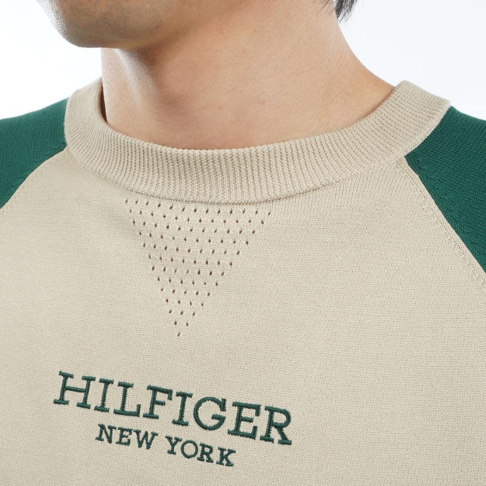 トミー ヒルフィガー ゴルフ（TOMMY HILFIGER GOLF）（メンズ）ゴルフウェア 長袖 フロントロゴ クルーネックセーター THMA401-SND