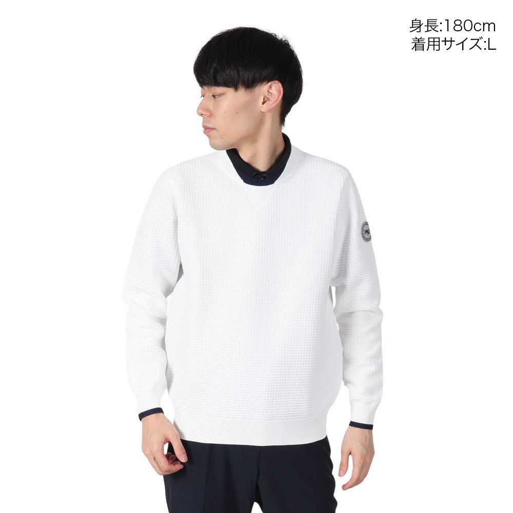 モコ（MOCO）（メンズ）ゴルフウェア 長袖クルーネックセーター 21-1241210-05