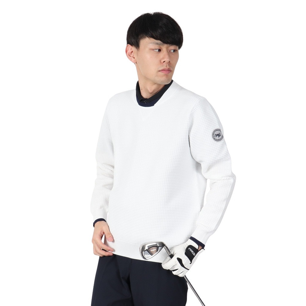 モコ（MOCO）（メンズ）ゴルフウェア 長袖クルーネックセーター 21-1241210-05