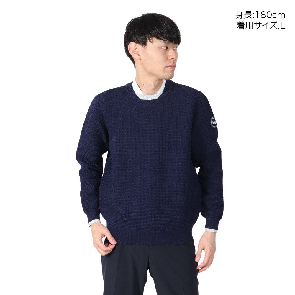 モコ（MOCO）（メンズ）ゴルフウェア 長袖クルーネックセーター 21-1241210-98