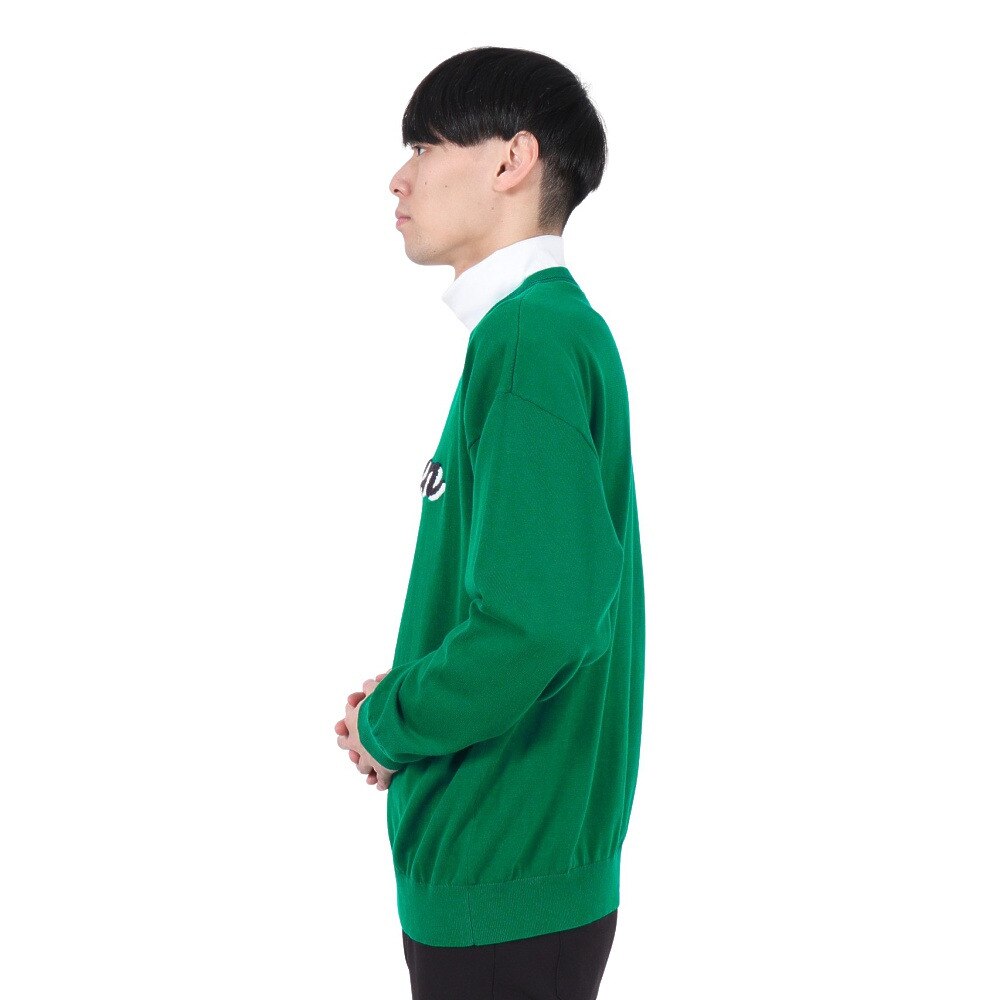 ROSASEN（メンズ）ゴルフウェア コットンハイゲージニット 長袖セーター 044-12912-023-24AW