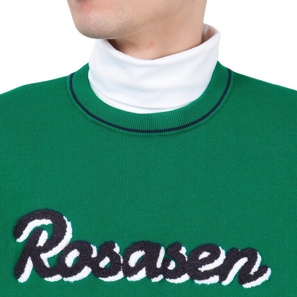 ROSASEN（メンズ）ゴルフウェア コットンハイゲージニット 長袖セーター 044-12912-023-24AW