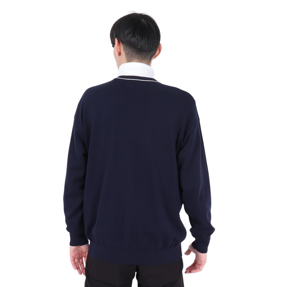 ROSASEN（メンズ）ゴルフウェア コットンハイゲージニット 長袖セーター 044-12912-098-24AW