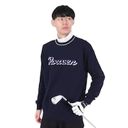 (メンズ)ゴルフウェア コットンハイゲージニット 長袖セーター 044-12912-098-