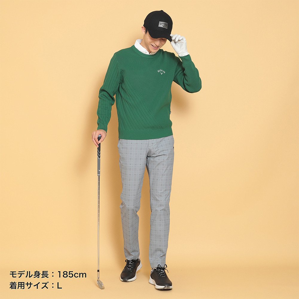 キャロウェイ（CALLAWAY）（メンズ）ゴルフウェア 長袖 クルーネックニット C24218100-1140