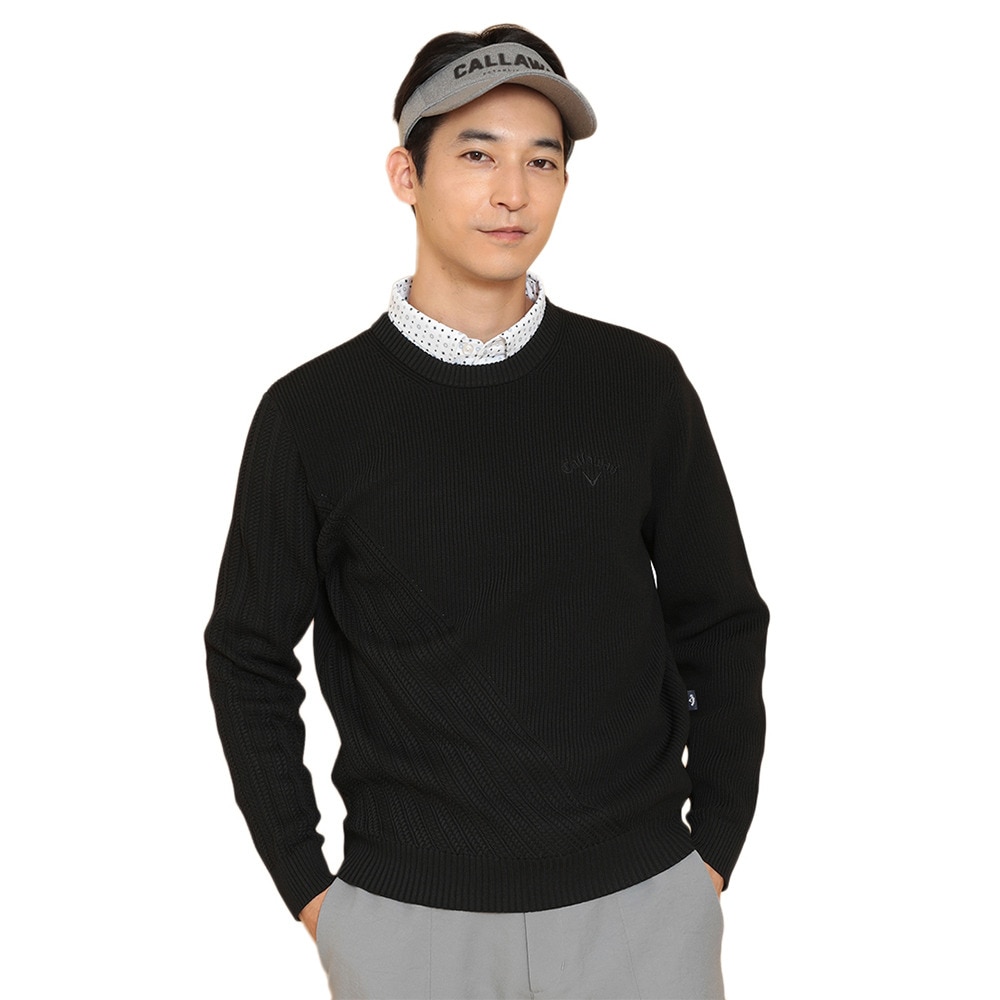キャロウェイ（CALLAWAY）（メンズ）ゴルフウェア 長袖クルーネックニット C24218100-1010