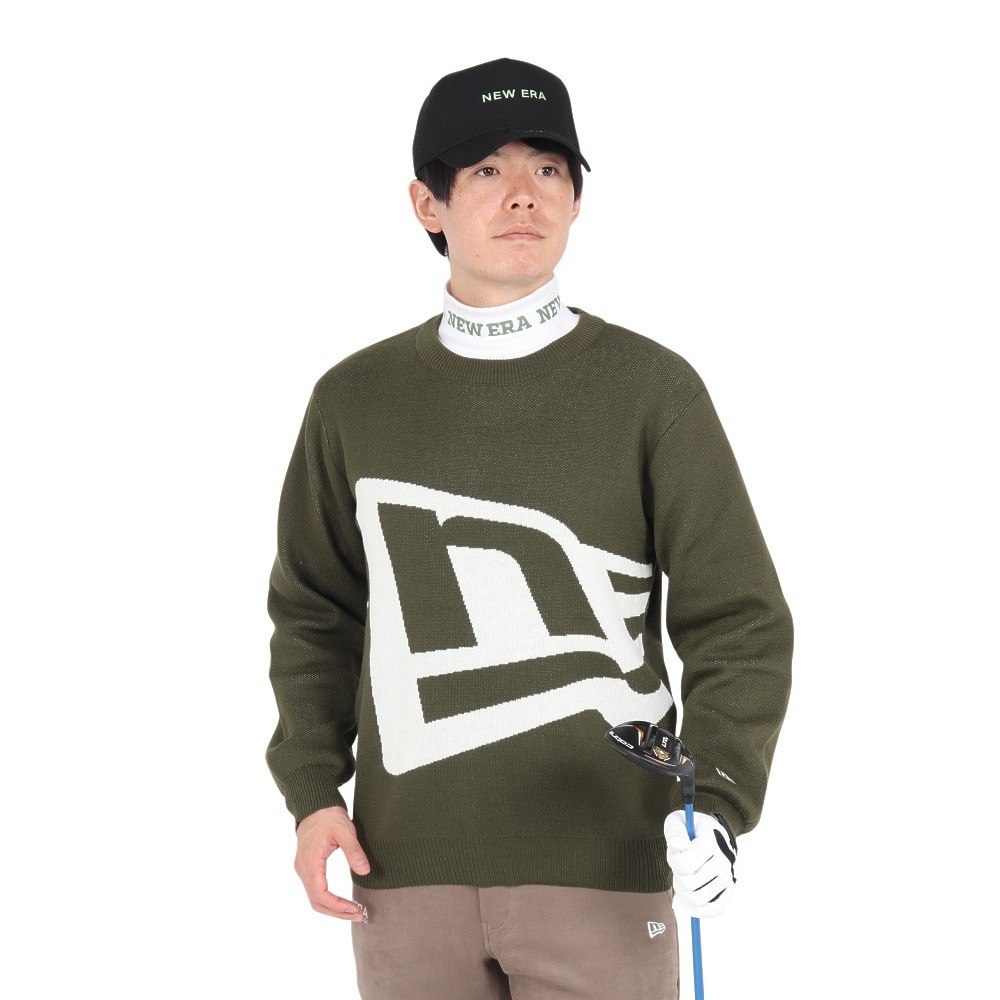 ニューエラ（NEW ERA）（メンズ、レディース）ゴルフウェア ニットセーター フラッグロゴ 14326430