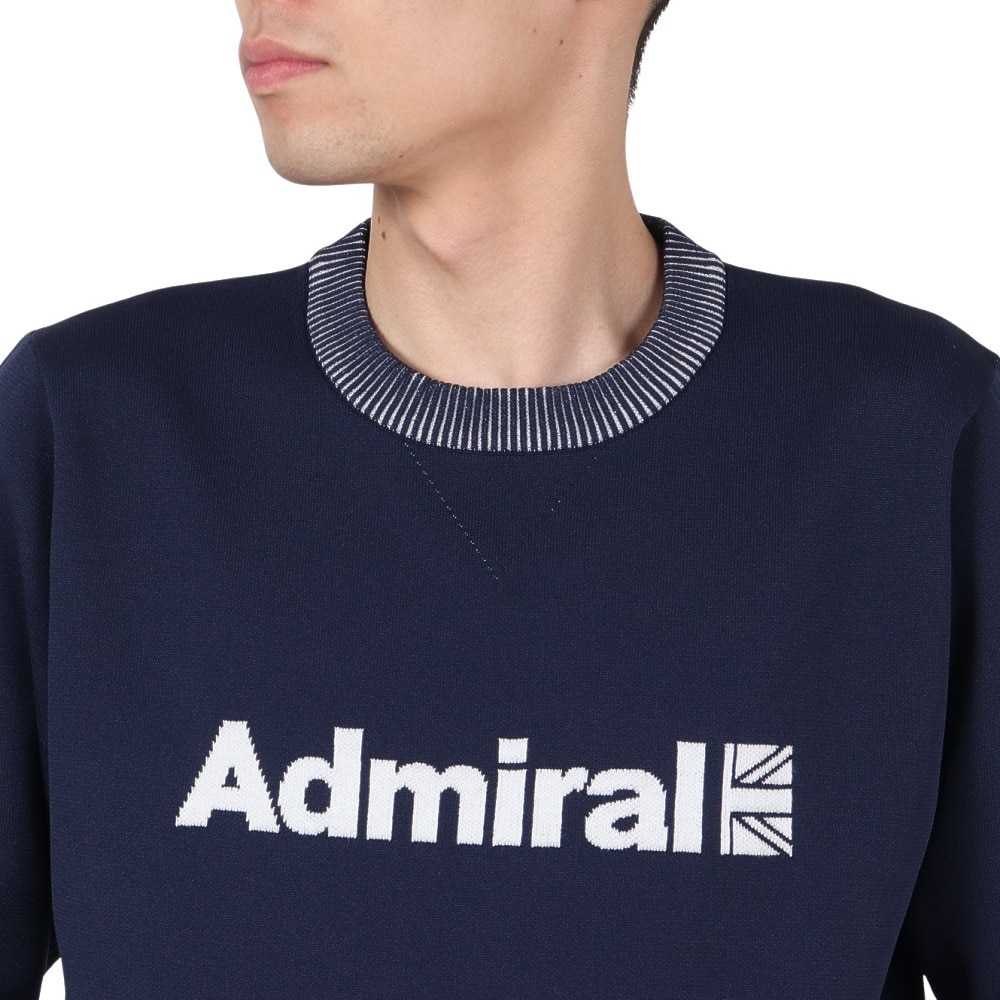 アドミラル ゴルフ（Admiral GOLF）（メンズ）ゴルフウェア フラッグロゴ クルーネックセーター ADMA452-NVY