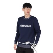 (メンズ)ゴルフウェア フラッグロゴ クルーネックセーター ADMA452-NVY