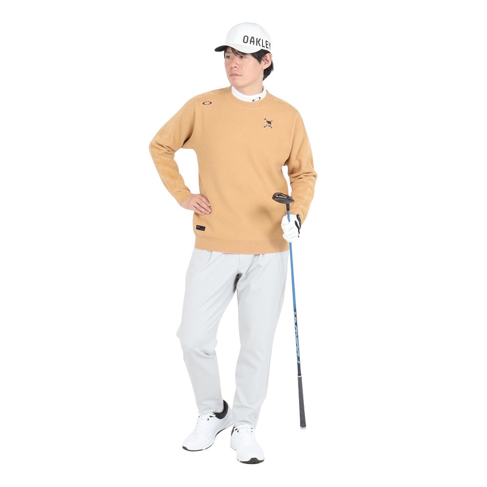 オークリー（OAKLEY）（メンズ）ゴルフウェア 吸汗速乾 SKULL SURFA 長袖 クルースウェット FOA406966-5GL