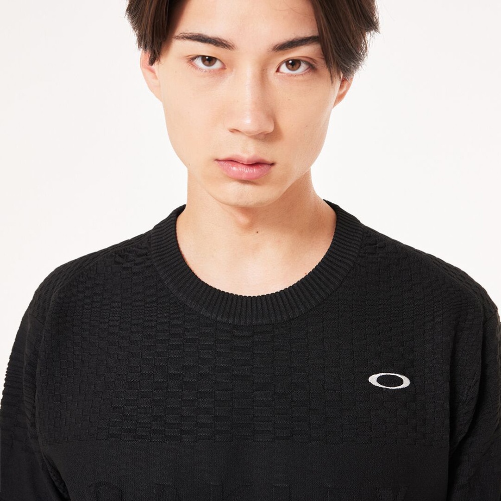 オークリー（OAKLEY）（メンズ）ゴルフウェア 吸汗速乾 ロゴクルーネックセーター FOA406967-02E