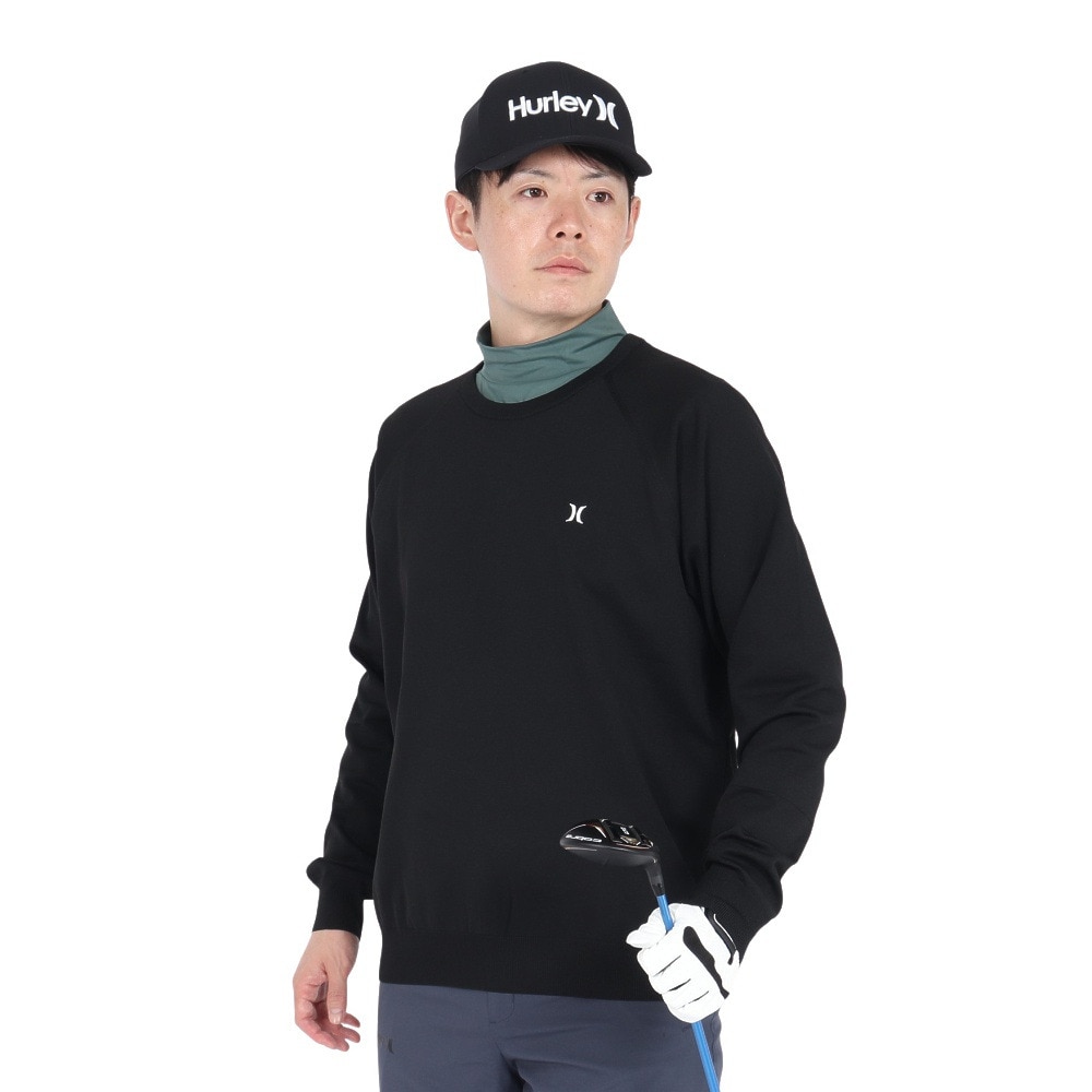ハーレー（HURLEY）（メンズ）ゴルフウェア 速乾 軽量 PHANTOM HG 長袖スウェット MGSW242073-BLK