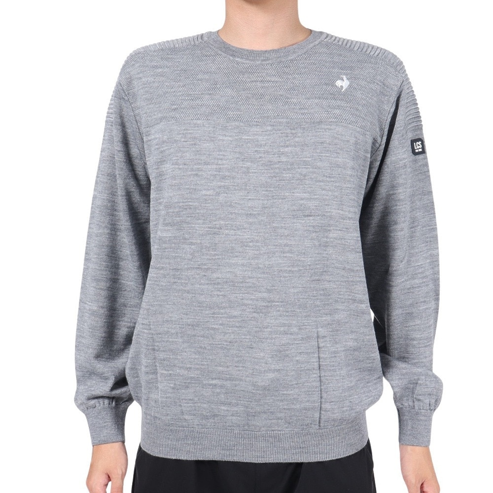 ルコックスポルティフ（lecoqsportif）（メンズ）ゴルフウェア 長袖ウールセーター QGMWJL01 GY00