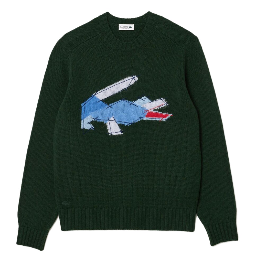 ラコステ（LACOSTE）（メンズ）ゴルフウェア グラフィカルワニロゴジャカードニットセーター AH3145-10-DCJ