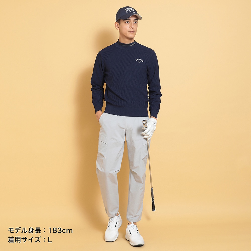 キャロウェイ（CALLAWAY）（メンズ）ゴルフウェア 変形編地 長袖クルーネックニット C25118100-1120