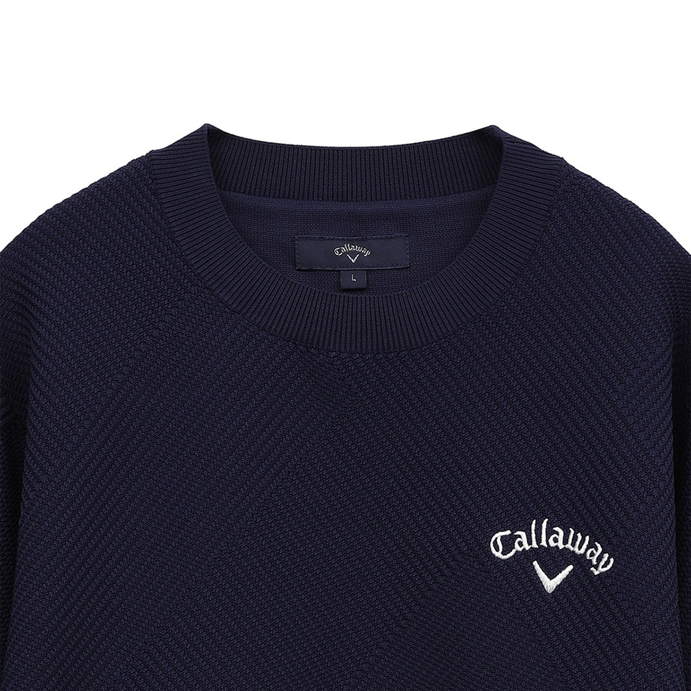 キャロウェイ（CALLAWAY）（メンズ）ゴルフウェア 変形編地 長袖クルーネックニット C25118100-1120