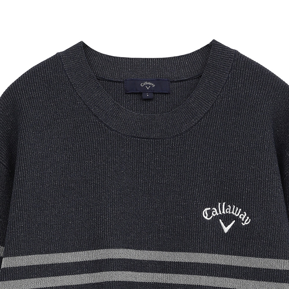 キャロウェイ（CALLAWAY）（メンズ）ゴルフウェア 片畦 長袖クルーネックニット C25118101-1120