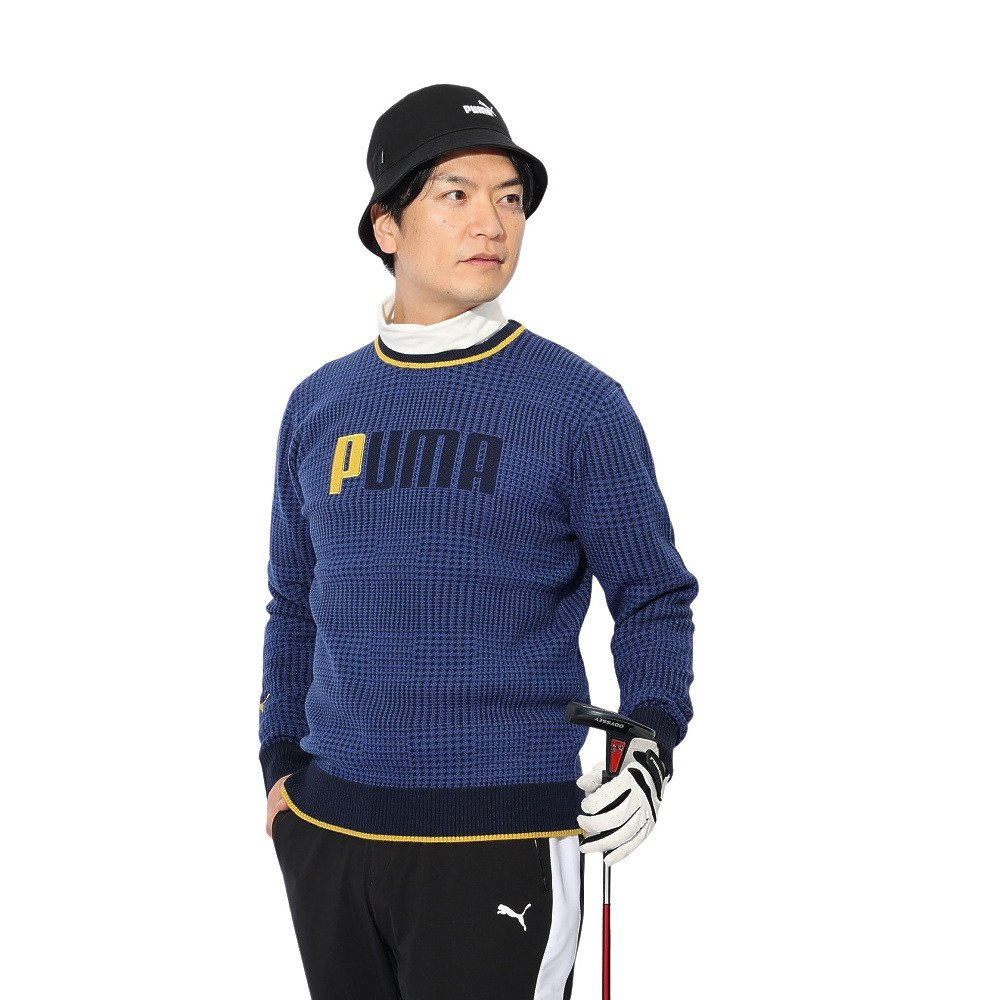 プーマ（PUMA）（メンズ）ゴルフウェア グラフィック 長袖クルーネック 