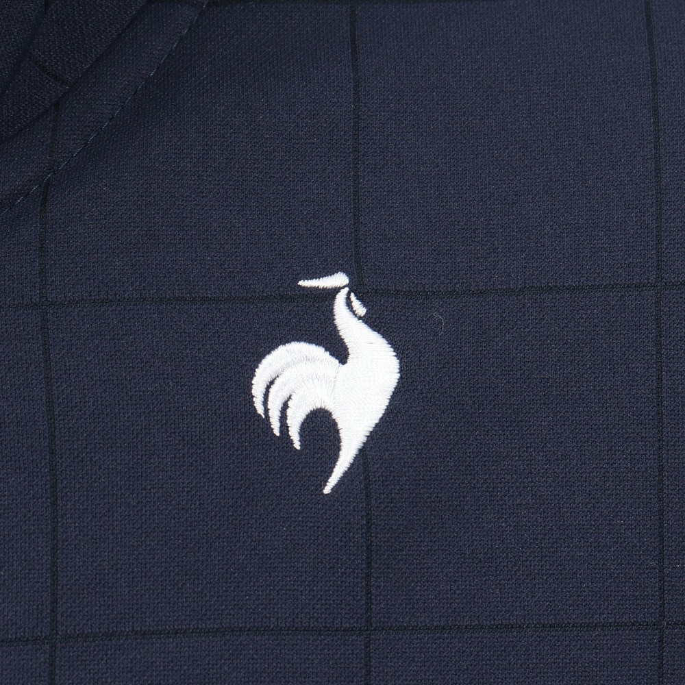 ルコックスポルティフ（lecoqsportif）（メンズ）ゴルフウェア 吸汗 ウィンドウペン柄 長袖カットソー LG5SSW50M NV00
