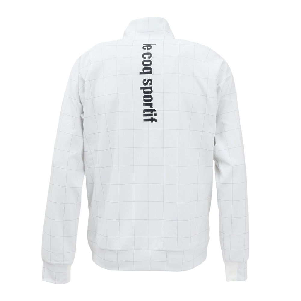 ルコックスポルティフ（lecoqsportif）（メンズ）ゴルフウェア 吸汗 ウィンドウペン柄 長袖カットソー LG5SSW50M WH00
