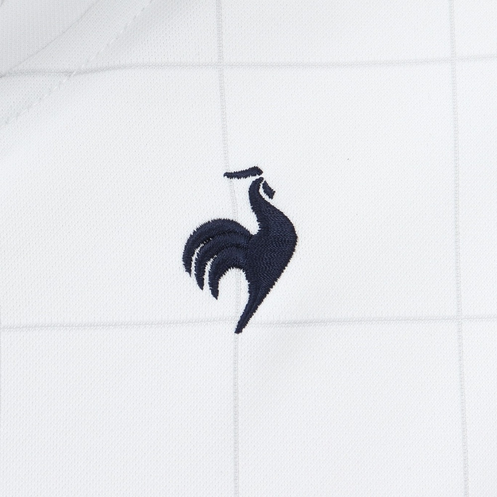 ルコックスポルティフ（lecoqsportif）（メンズ）ゴルフウェア 吸汗 ウィンドウペン柄 長袖カットソー LG5SSW50M WH00