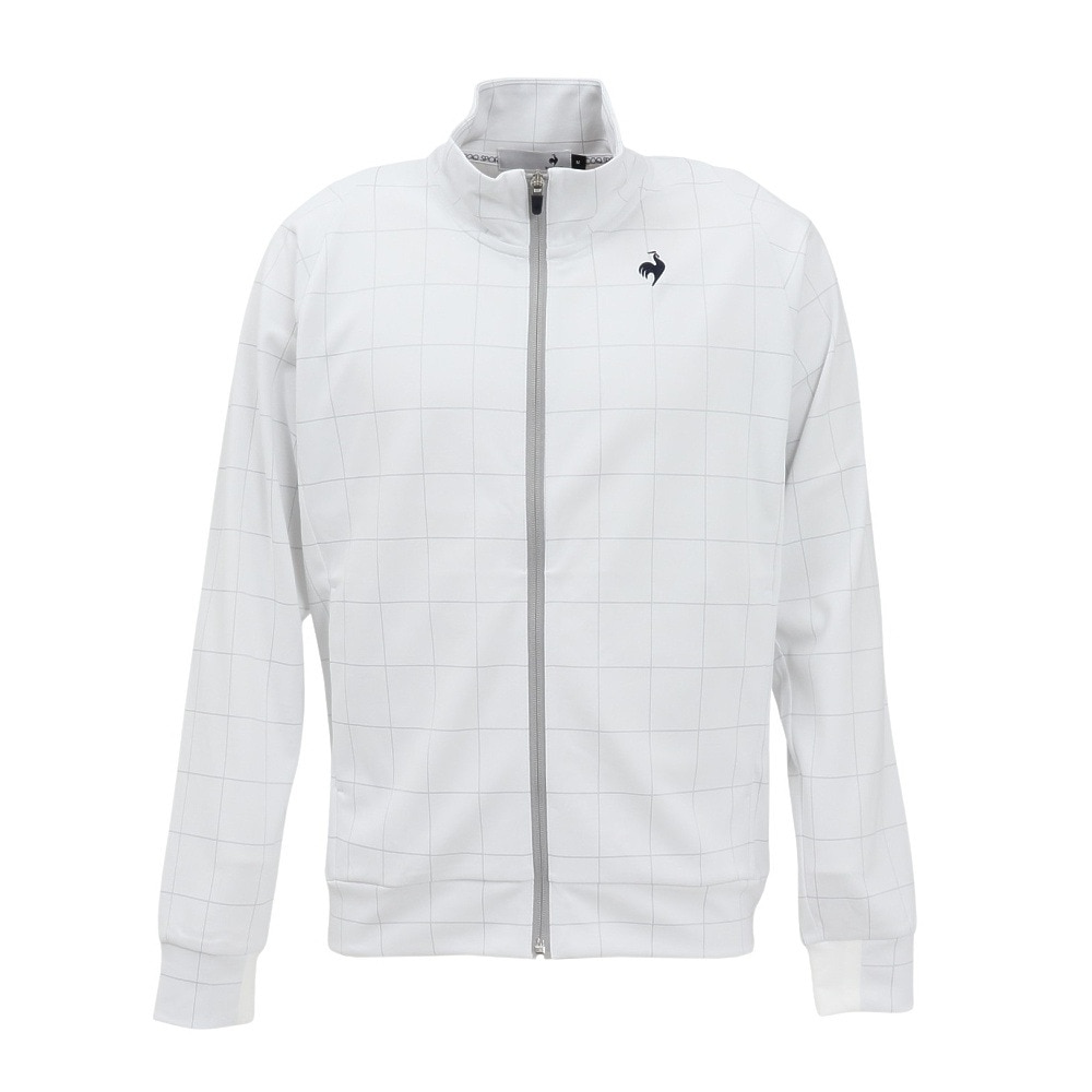 ルコックスポルティフ（lecoqsportif）（メンズ）ゴルフウェア 吸汗 ウィンドウペン柄 長袖カットソー LG5SSW50M WH00