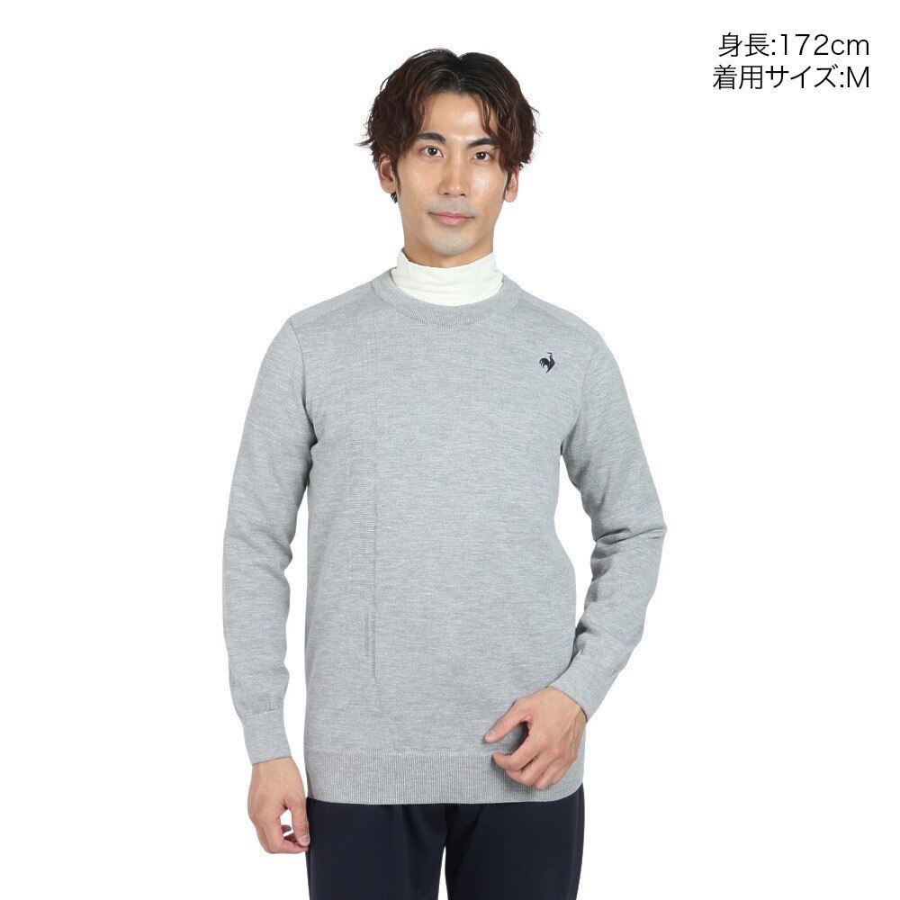 ルコックスポルティフ（lecoqsportif）（メンズ）ゴルフウェア 地柄 長袖 セーター LG4FST01M GY00