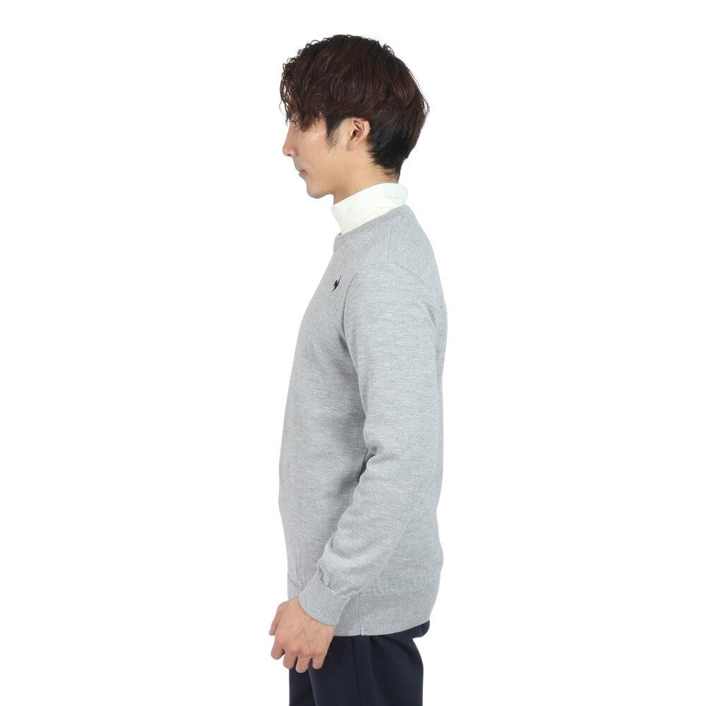 ルコックスポルティフ（lecoqsportif）（メンズ）ゴルフウェア 地柄 長袖 セーター LG4FST01M GY00