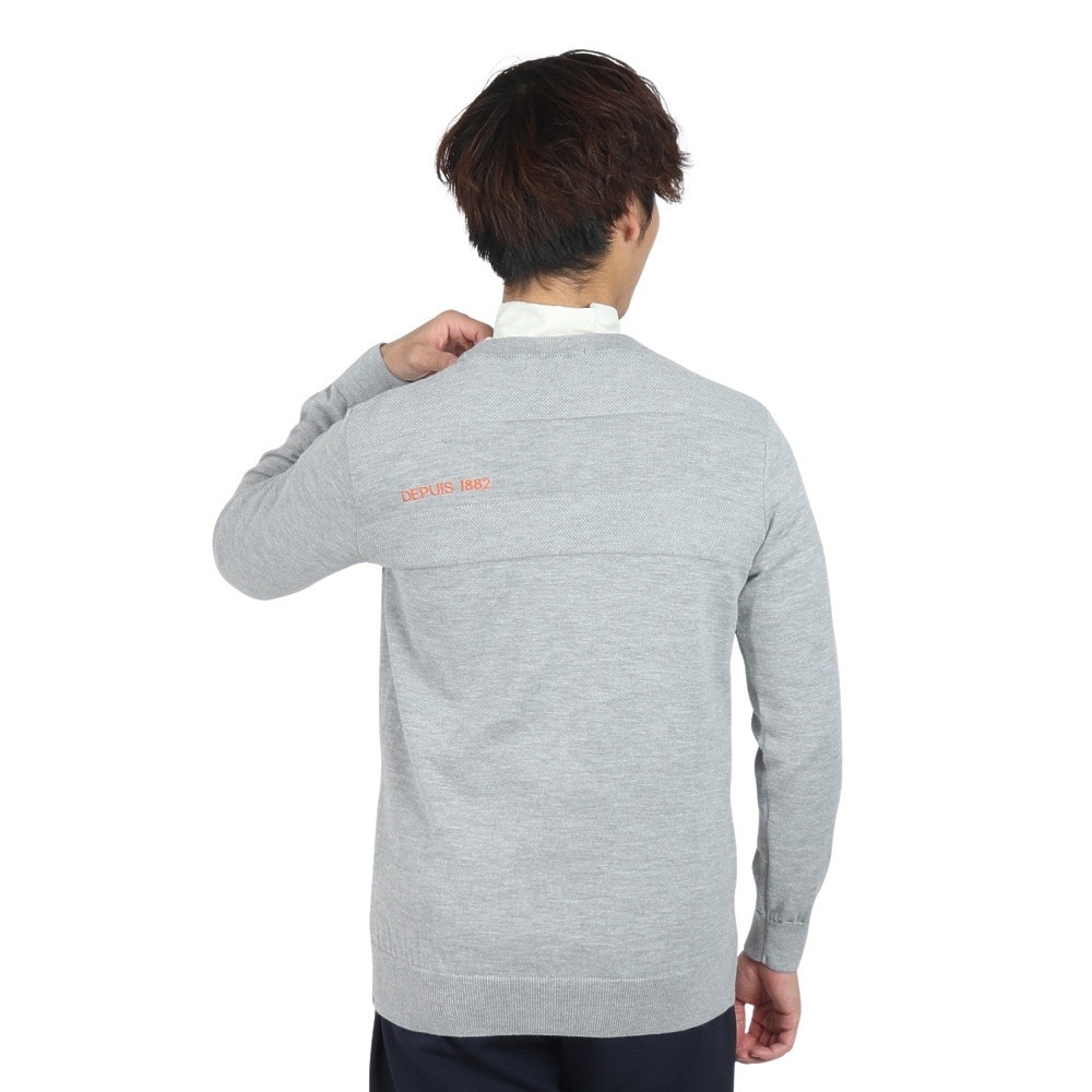 ルコックスポルティフ（lecoqsportif）（メンズ）ゴルフウェア 地柄 長袖 セーター LG4FST01M GY00