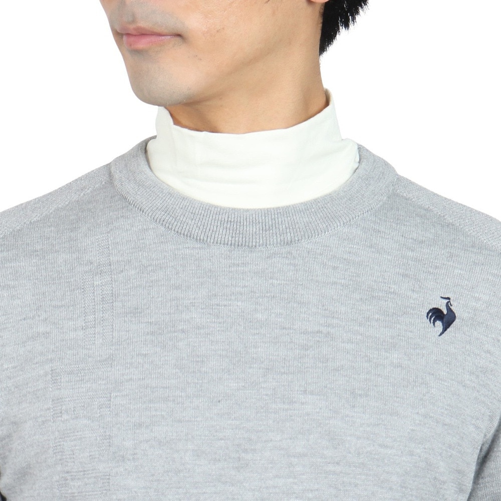 ルコックスポルティフ（lecoqsportif）（メンズ）ゴルフウェア 地柄 長袖 セーター LG4FST01M GY00