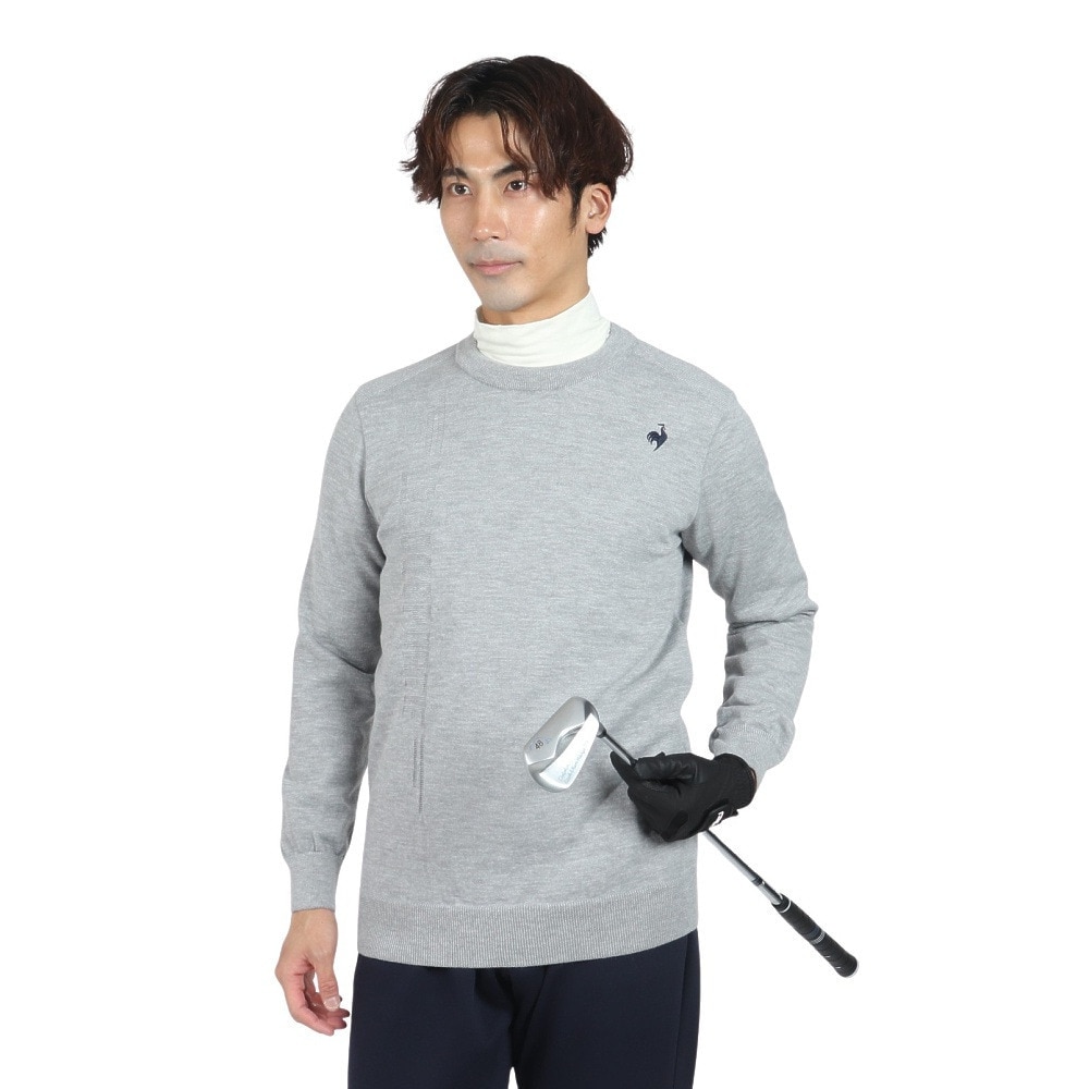 ルコックスポルティフ（lecoqsportif）（メンズ）ゴルフウェア 地柄 長袖 セーター LG4FST01M GY00