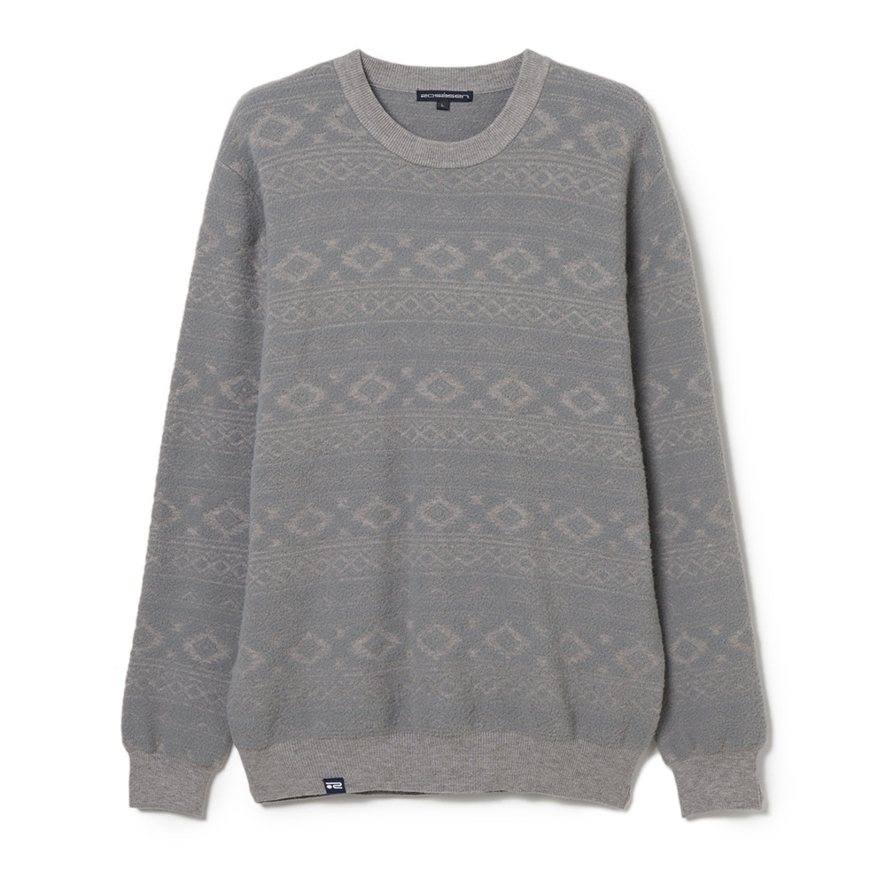 ROSASEN(ROSASEN)ゴルフウェア モールジャカード クルーネックニット 長袖 044-14011-25AW-014… ROSASEN（ROSASEN）（メンズ）ゴルフウェア モールジャカード クルー
