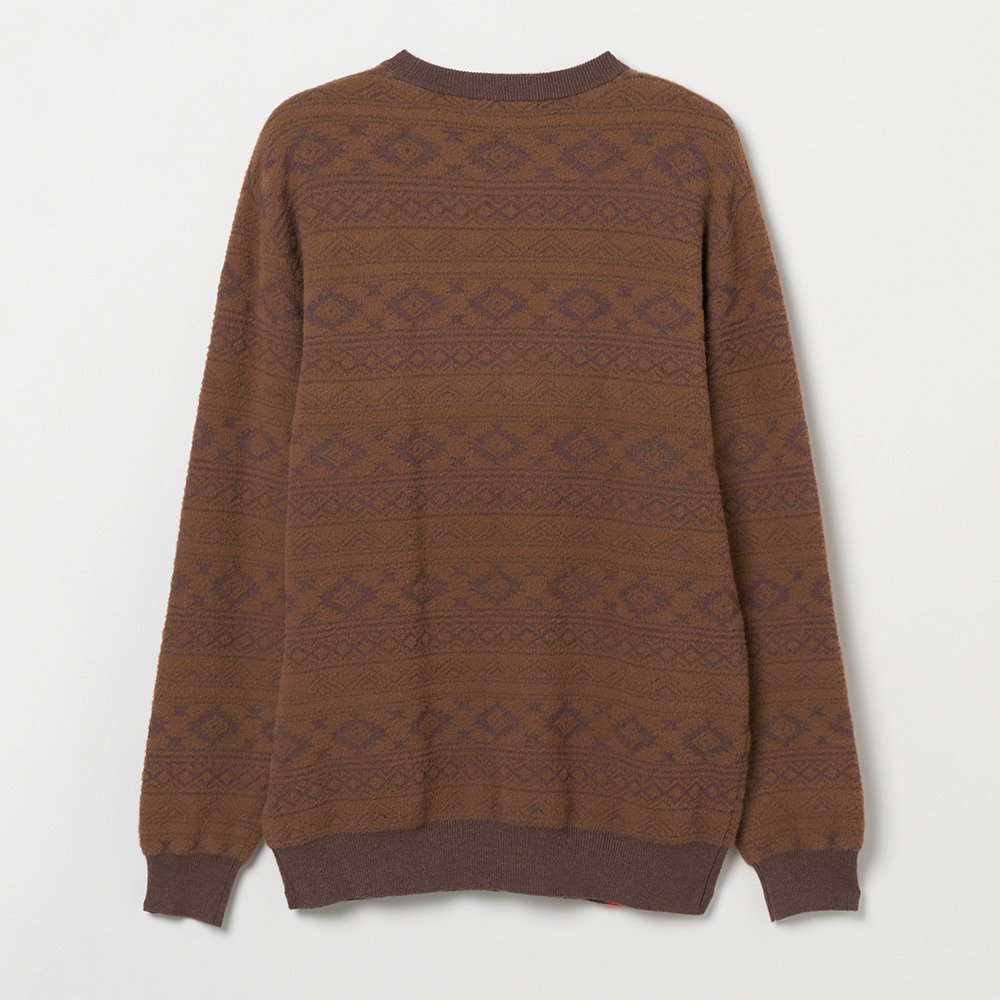 ROSASEN（ROSASEN）（メンズ）ゴルフウェア モールジャカード クルーネックニット 長袖 044-14011-25AW-044
