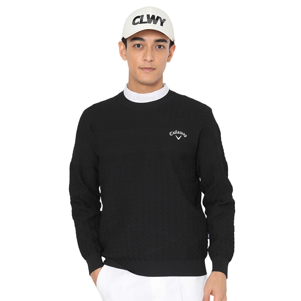 キャロウェイ（CALLAWAY）（メンズ）ゴルフウェア クルーネックニット C25218100-1010
