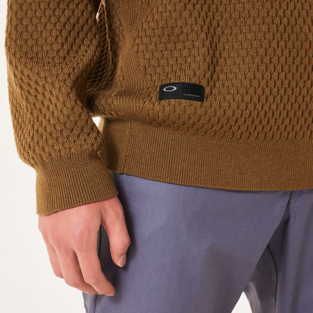 OAKLEY メンズゴルフニット OAKLEY（オークリー） 長袖 クルーネック セーター カモジャガード