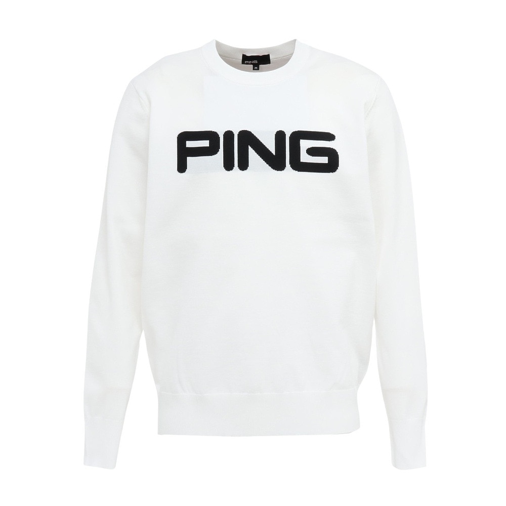 ピン（PING）（メンズ）ゴルフウェア 長袖 カラークルーネックニット 621-5270903-030