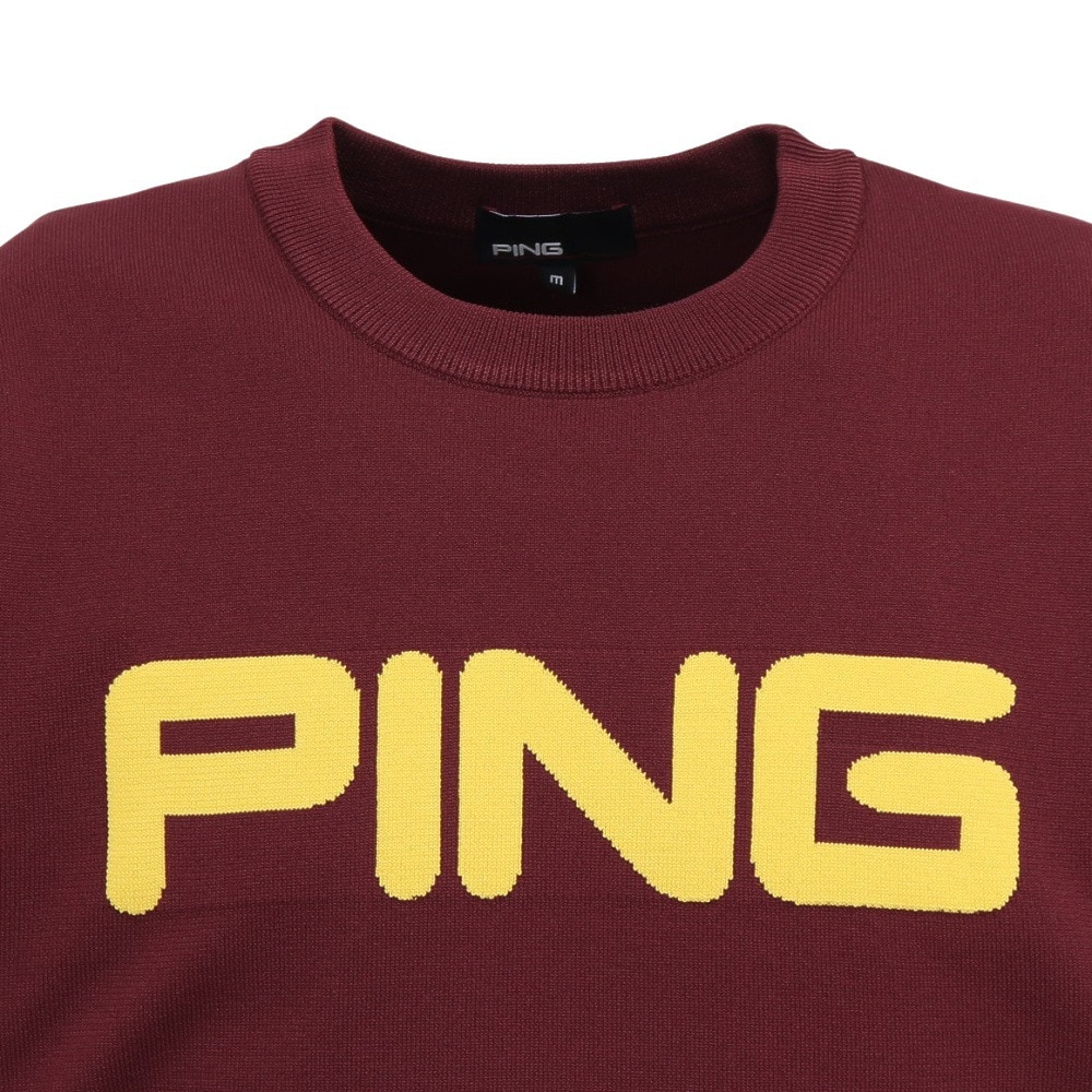 ピン（PING）（メンズ）ゴルフウェア カラークルーネックニット 621-5270903-070