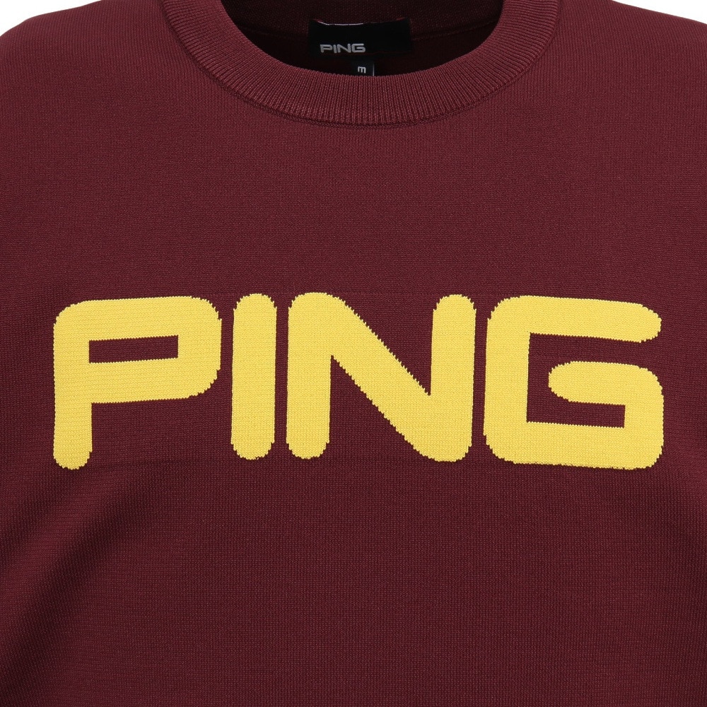 ピン（PING）（メンズ）ゴルフウェア カラークルーネックニット 621-5270903-070