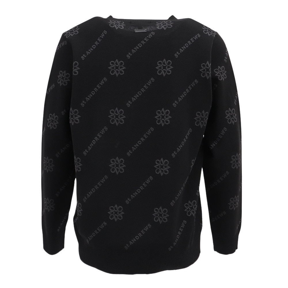 セントアンドリュース（ST.ANDREWS）（メンズ）ゴルフウェア 14Gロゴ ケルトジャガード 長袖 クルーネック プルオーバー 042-5270951-010