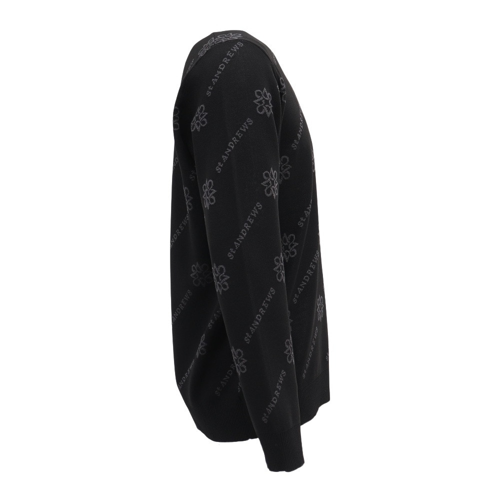 セントアンドリュース（ST.ANDREWS）（メンズ）ゴルフウェア 14Gロゴ ケルトジャガード 長袖 クルーネック プルオーバー 042-5270951-010