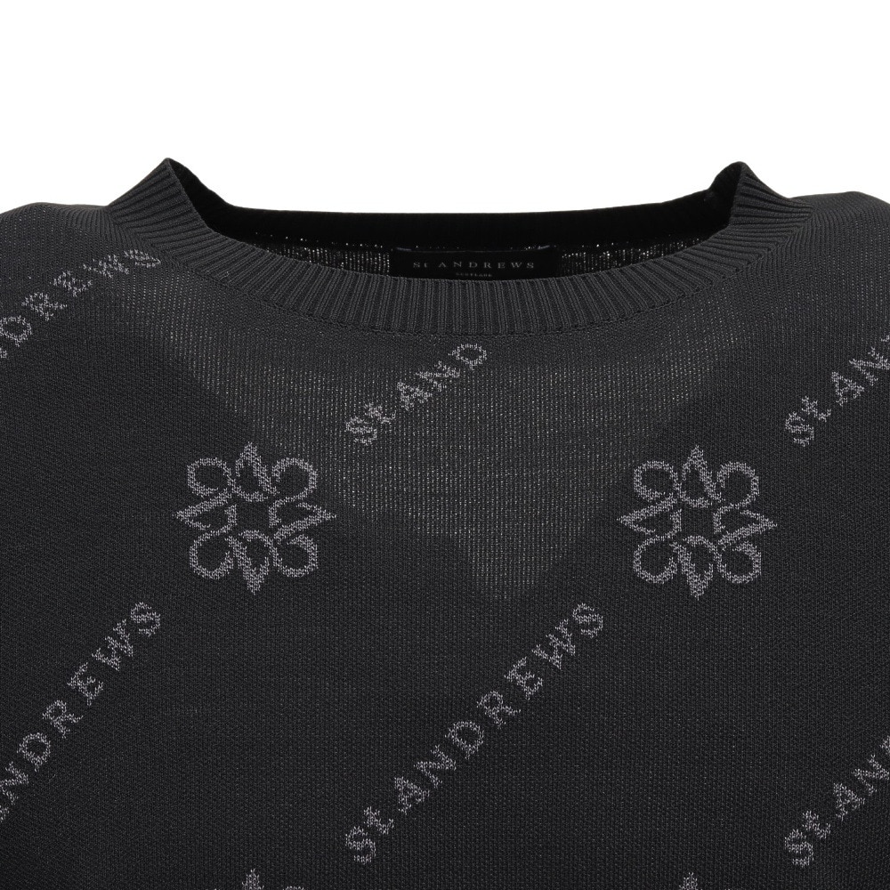 セントアンドリュース（ST.ANDREWS）（メンズ）ゴルフウェア 14Gロゴ ケルトジャガード 長袖 クルーネック プルオーバー 042-5270951-010