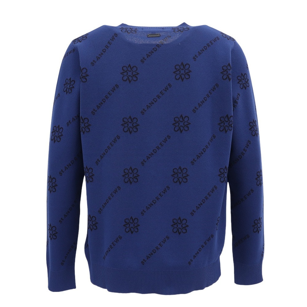 セントアンドリュース（ST.ANDREWS）（メンズ）ゴルフウェア 14Gロゴ ケルトジャガード 長袖 クルーネック プルオーバー 042-5270951-110