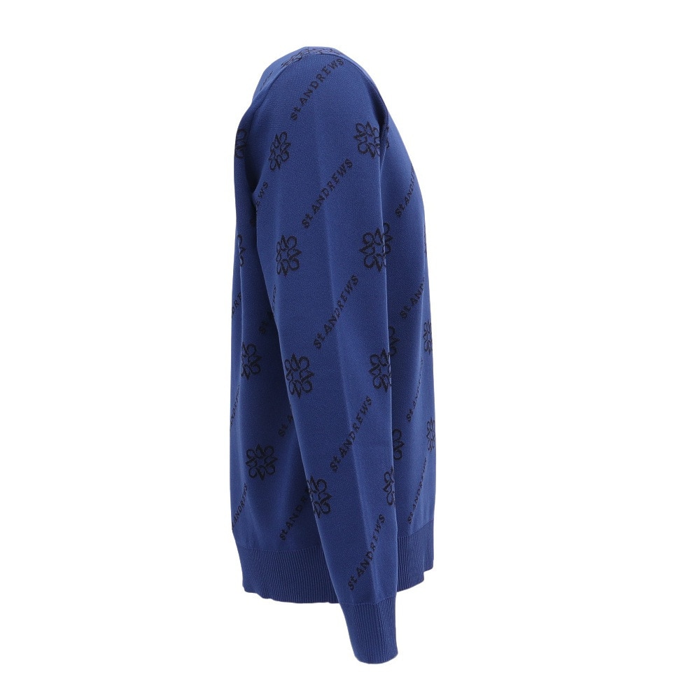 セントアンドリュース（ST.ANDREWS）（メンズ）ゴルフウェア 14Gロゴ ケルトジャガード 長袖 クルーネック プルオーバー 042-5270951-110