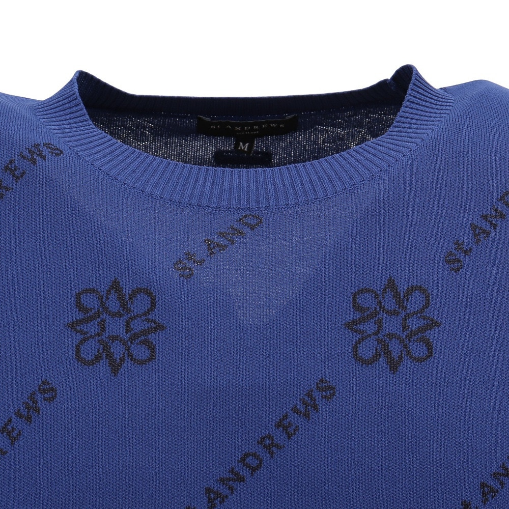 セントアンドリュース（ST.ANDREWS）（メンズ）ゴルフウェア 14Gロゴ ケルトジャガード 長袖 クルーネック プルオーバー 042-5270951-110