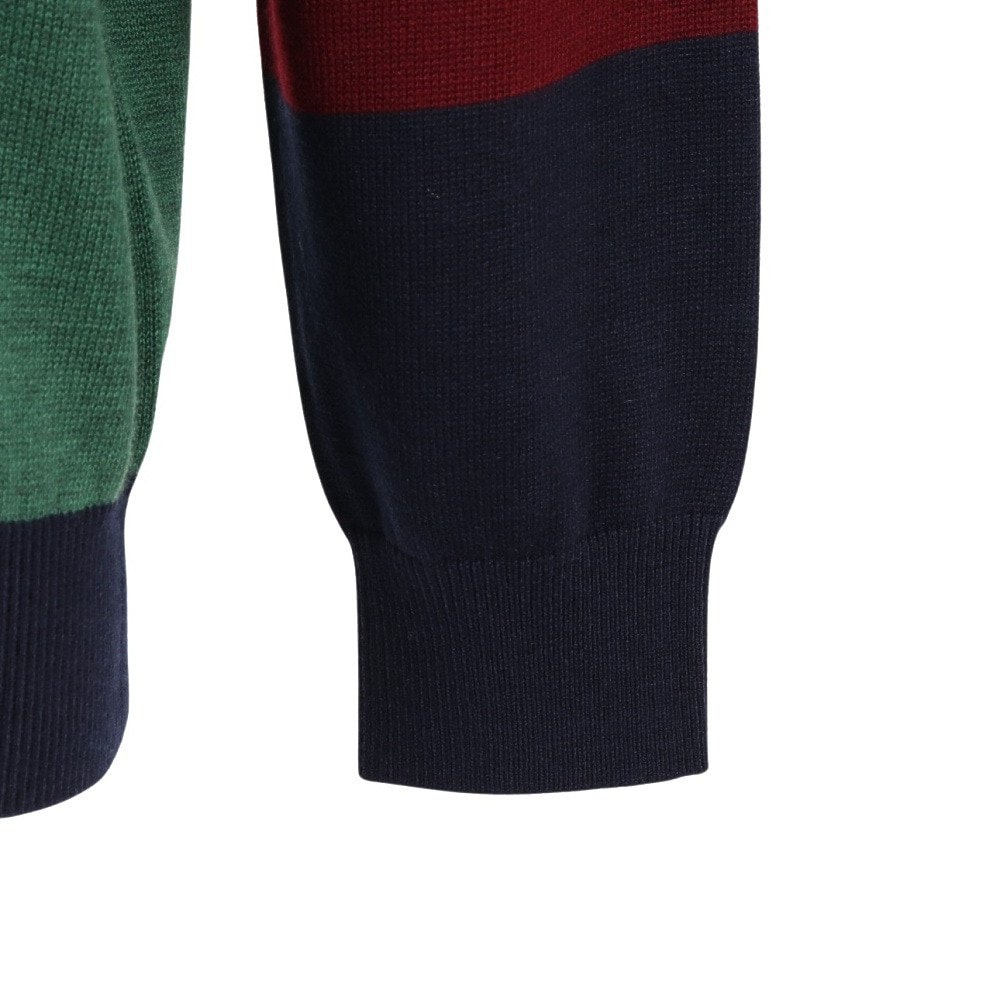 マンシング（MUNSING）（メンズ）ゴルフウェア ロゴインターシャクルーネックセーター 長袖 MG5FST80M NV00