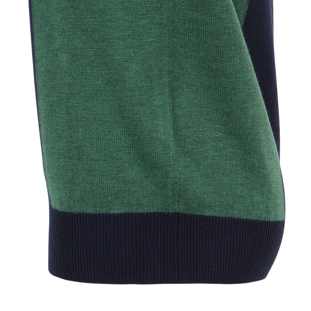 マンシング（MUNSING）（メンズ）ゴルフウェア ロゴインターシャクルーネックセーター 長袖 MG5FST80M NV00