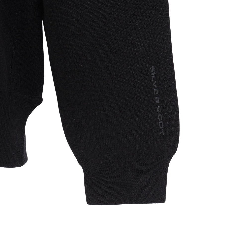 シルバースコット845（SILVERSCOTT845）（メンズ）ゴルフウェア 長袖 アクティブニット クルーネック SS25FWT006 BLK