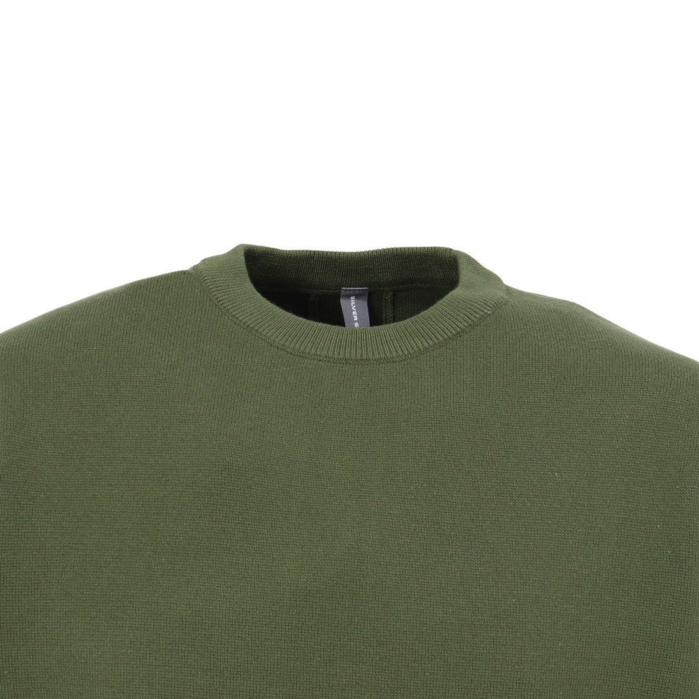 シルバースコット845（SILVERSCOTT845）（メンズ）ゴルフウェア 長袖 アクティブニット クルーネック SS25FWT006 OLV