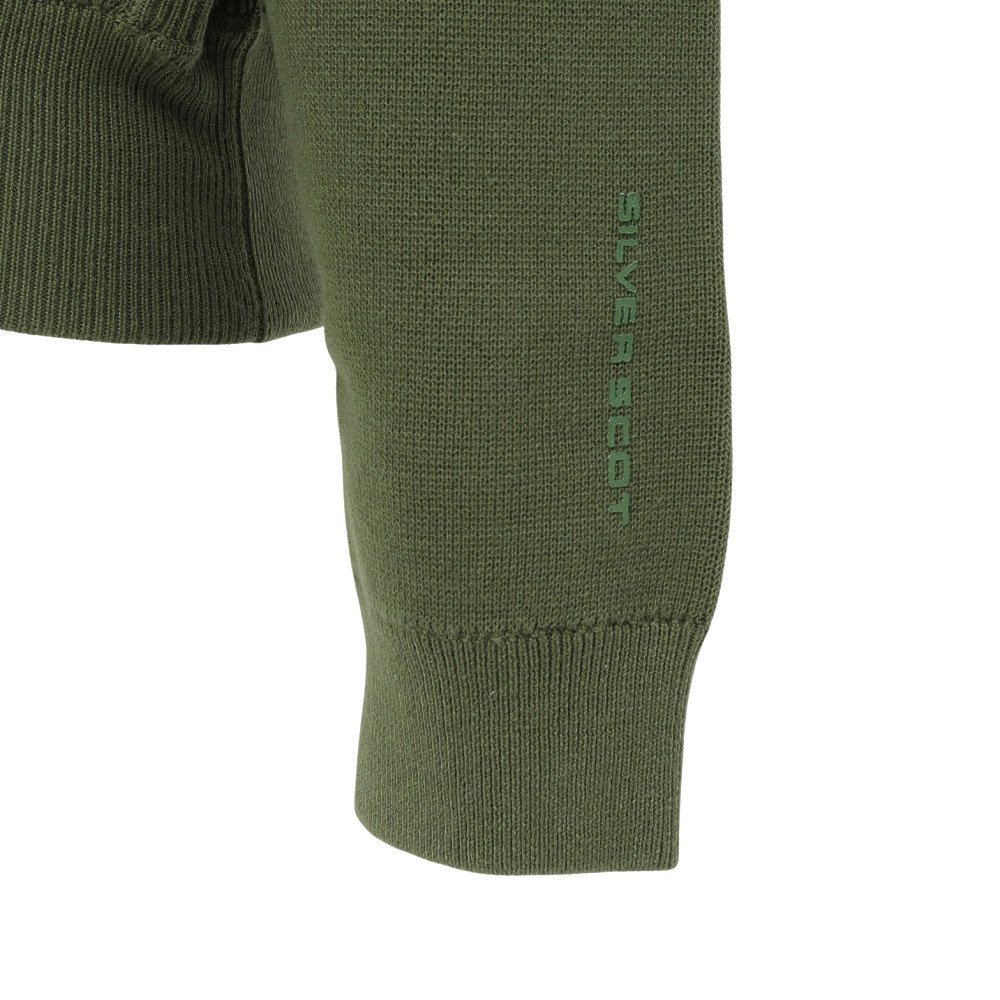 シルバースコット845（SILVERSCOTT845）（メンズ）ゴルフウェア 長袖 アクティブニット クルーネック SS25FWT006 OLV